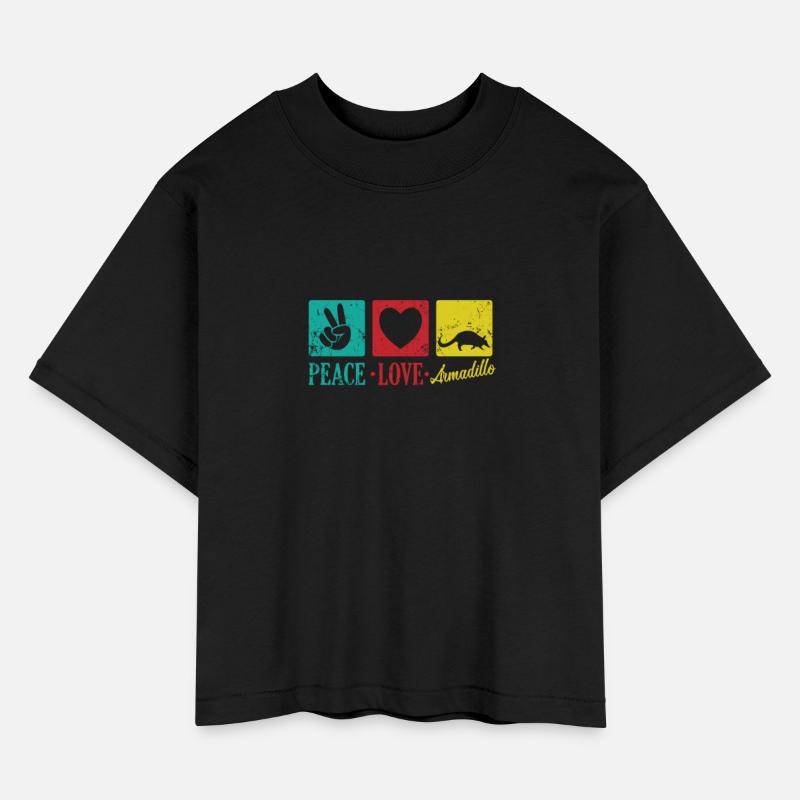 Peace Love Armadillo Mammal USA