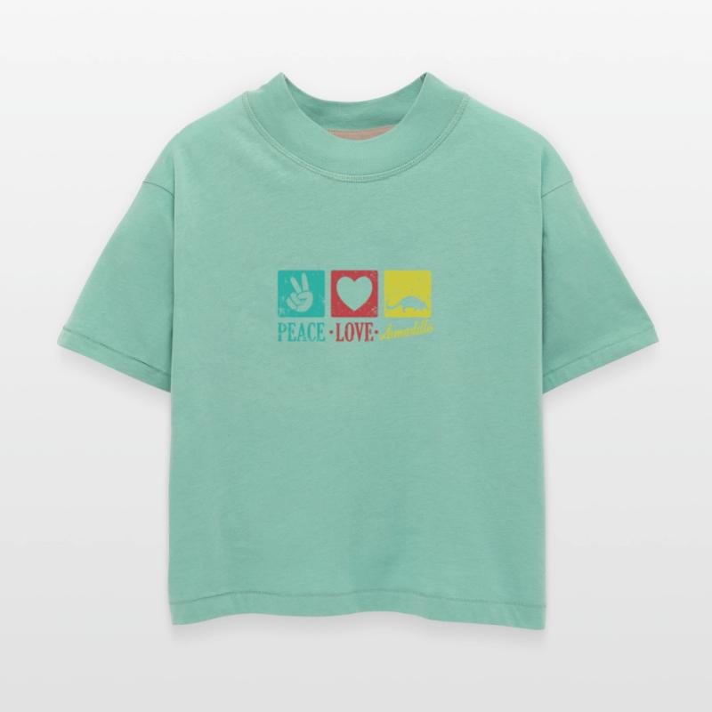 Peace Love Armadillo Mammal USA