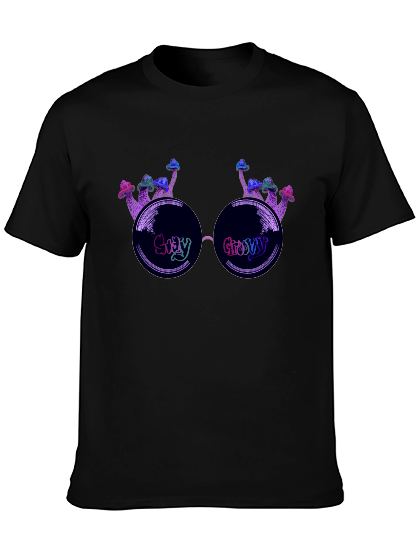 Stay Groovy Mushroom Graphic T-Shirt
