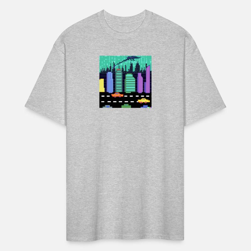 Pixel Art City Town Arcade Design 2D