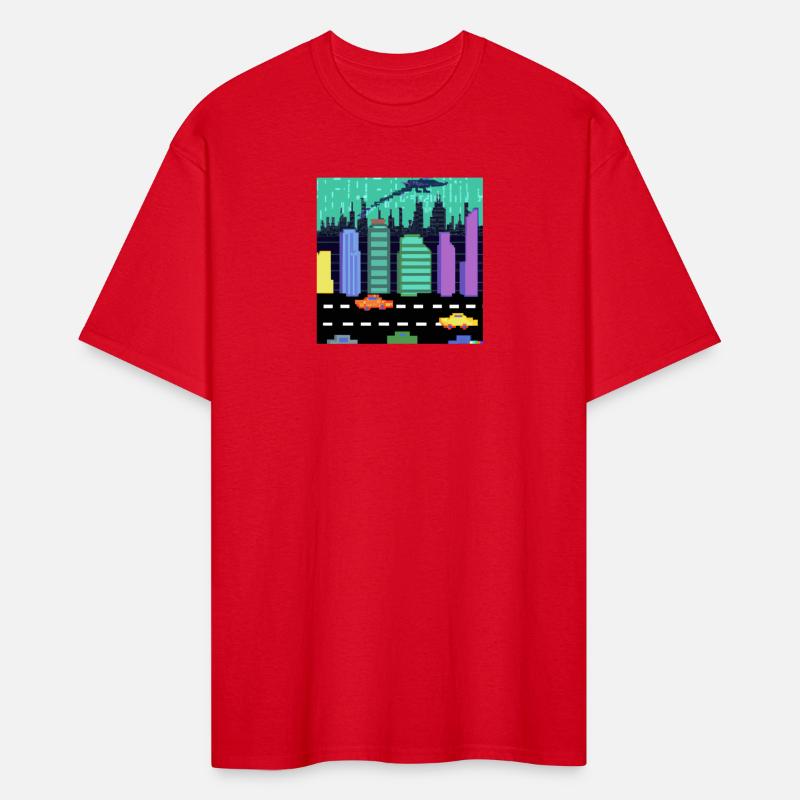 Pixel Art City Town Arcade Design 2D