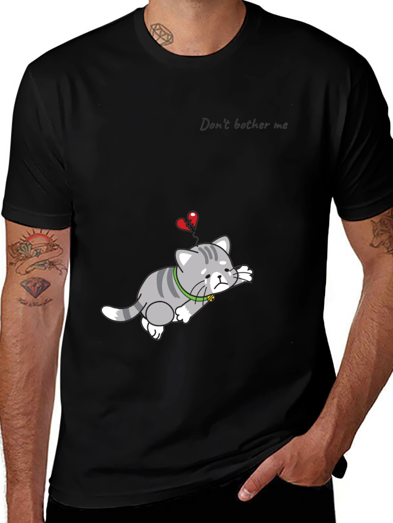 Sad Cat Graphic Tee - Dont Bother Me T-Shirt