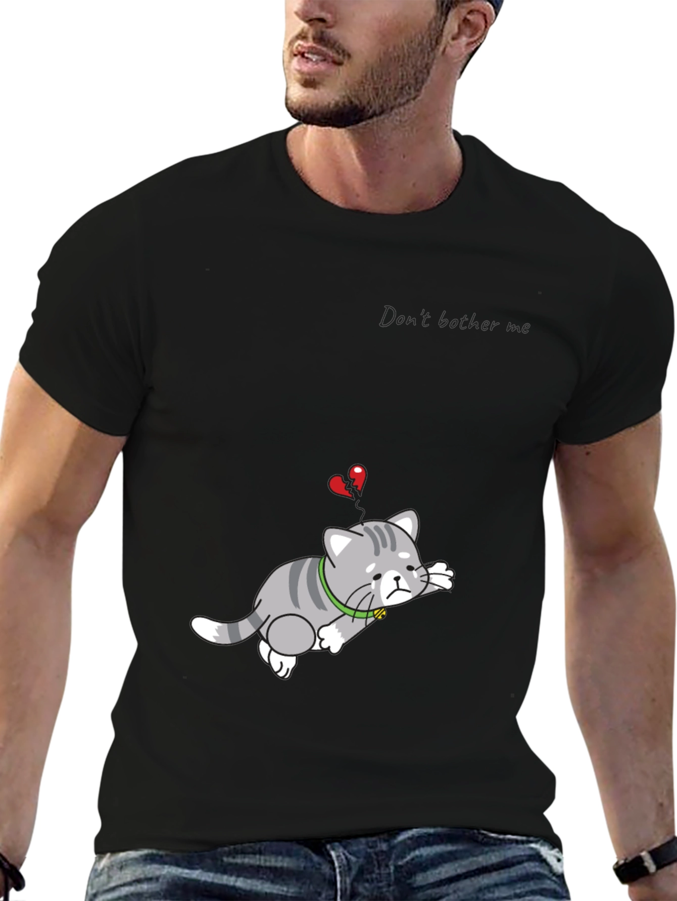 Sad Cat Graphic Tee - Dont Bother Me T-Shirt