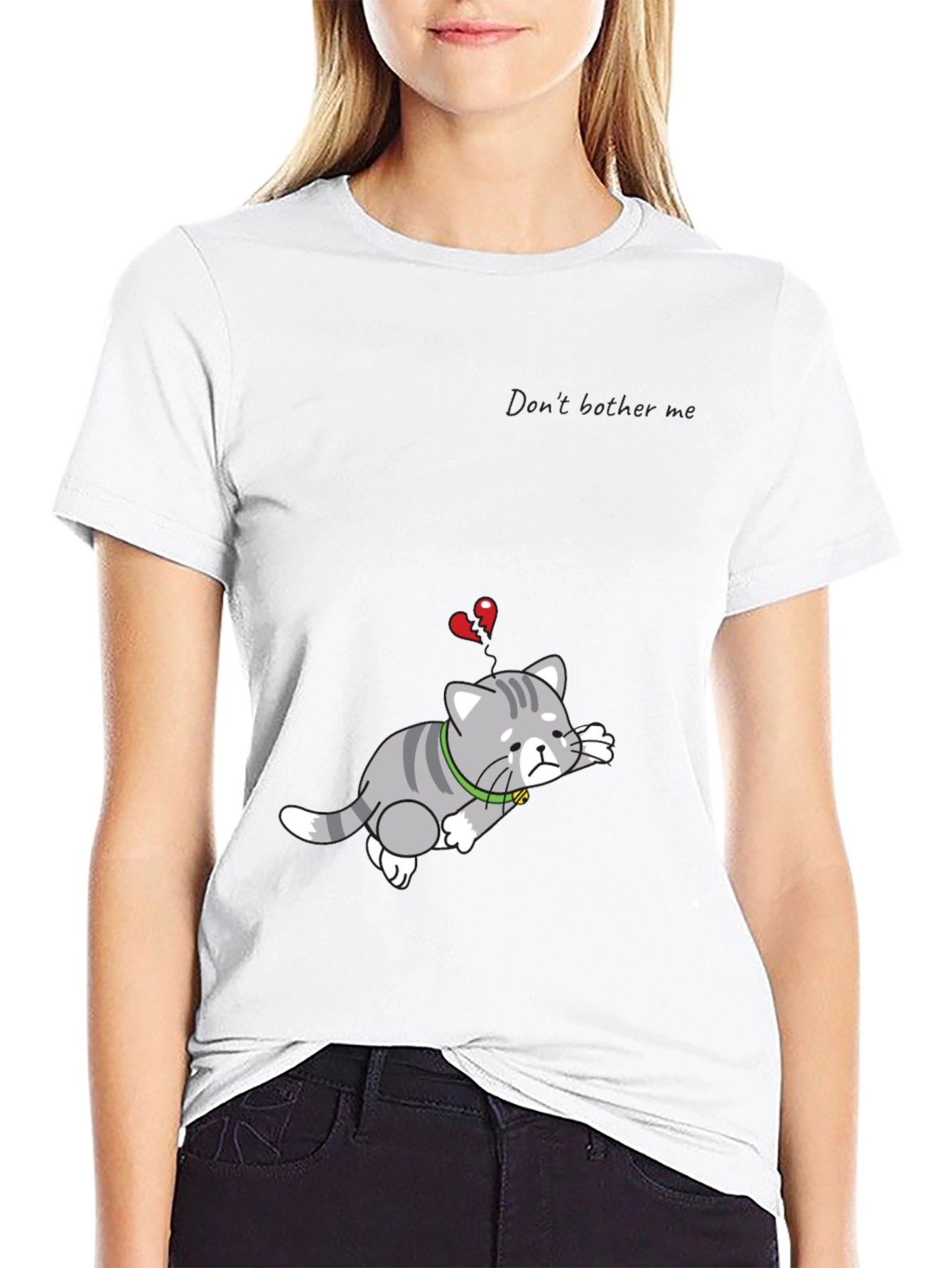 Sad Cat Graphic Tee - Dont Bother Me T-Shirt