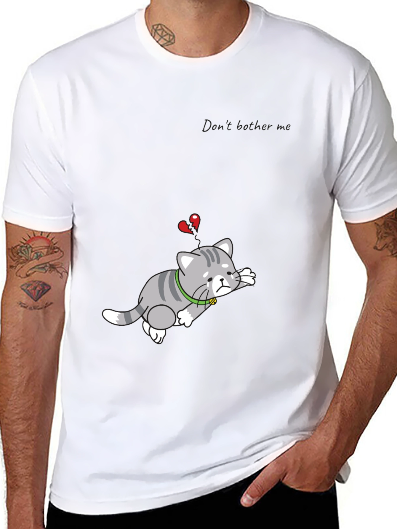 Sad Cat Graphic Tee - Dont Bother Me T-Shirt