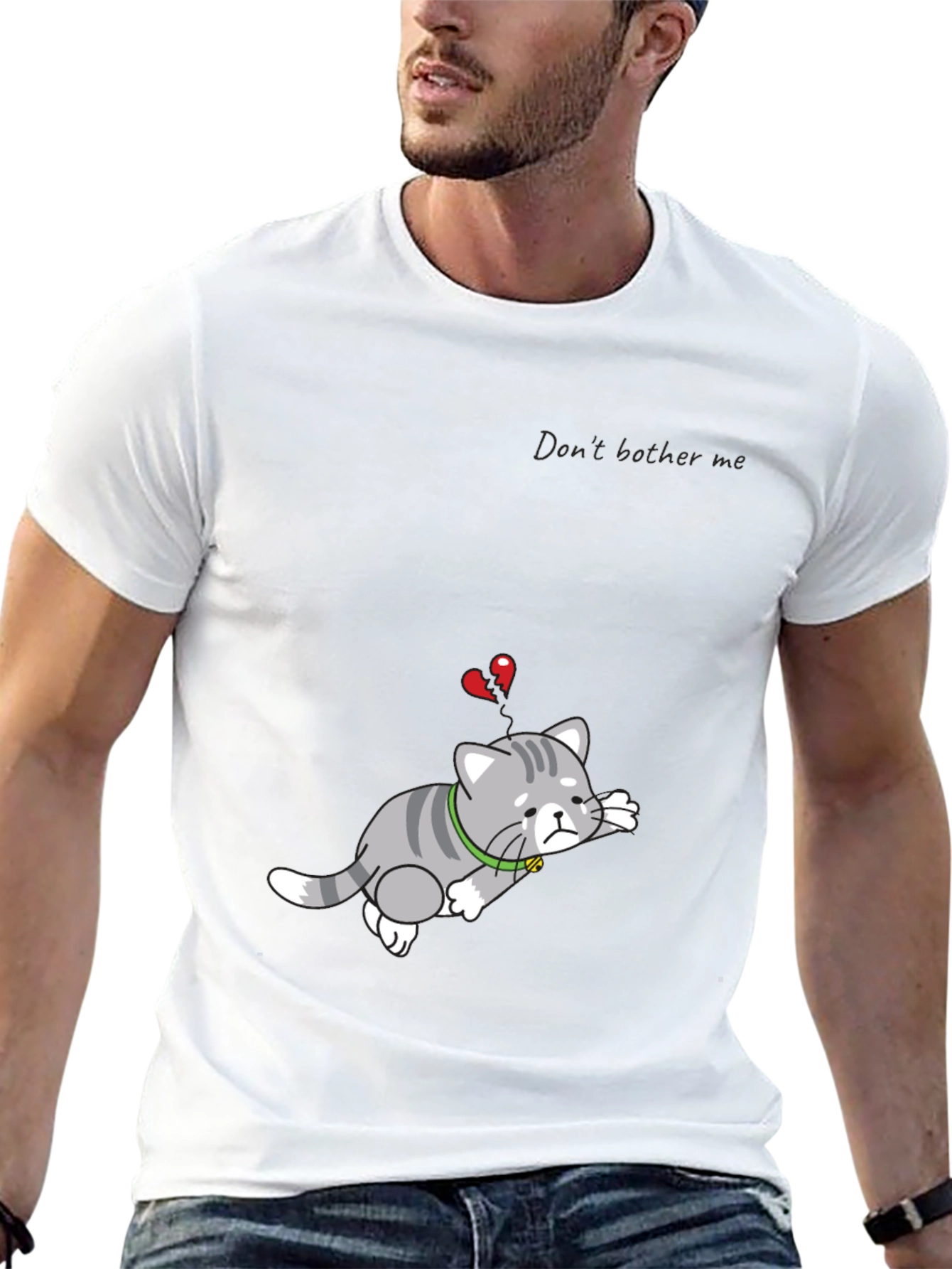 Sad Cat Graphic Tee - Dont Bother Me T-Shirt