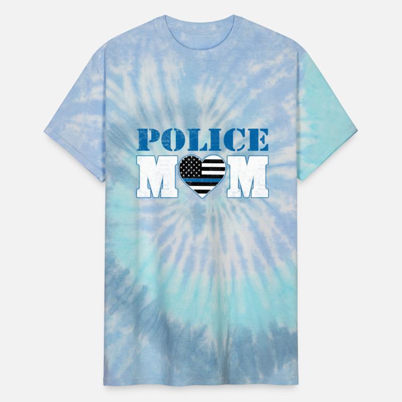 Police Mom American Flag Heart