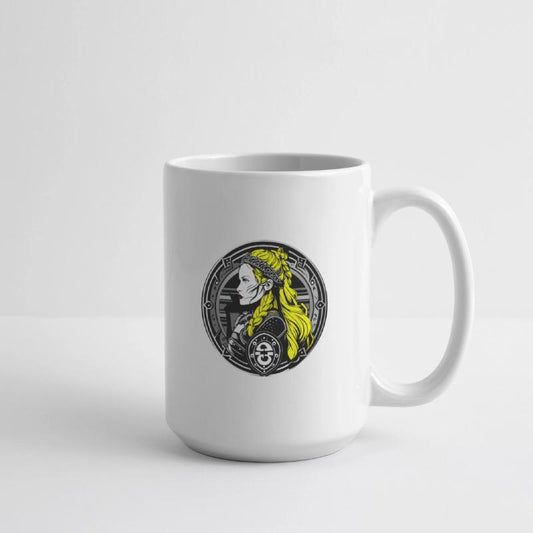 Portrait of a Medieval Warrior Blonde Woman