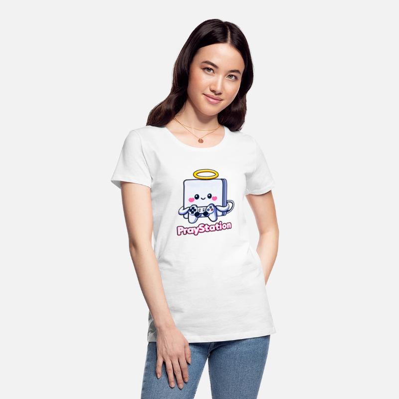 Pray Station - Cute Cartoon Playful Faith T-Shirt