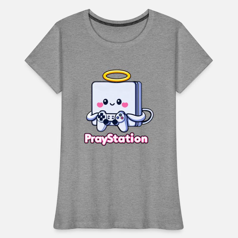 Pray Station - Cute Cartoon Playful Faith T-Shirt