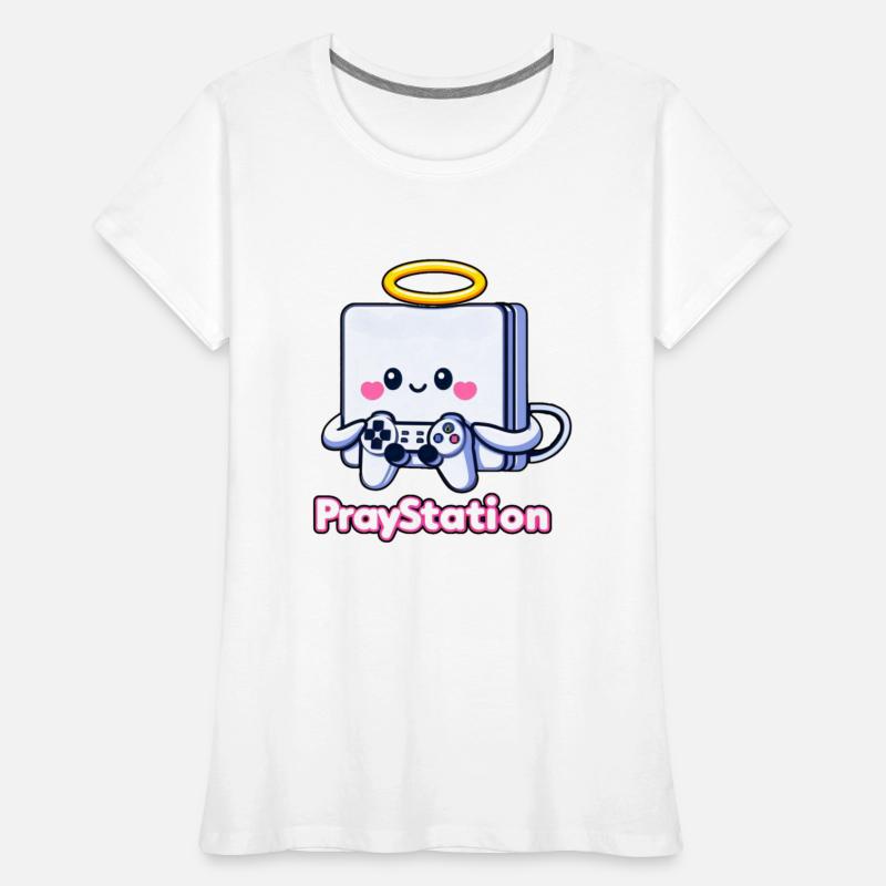 Pray Station - Cute Cartoon Playful Faith T-Shirt