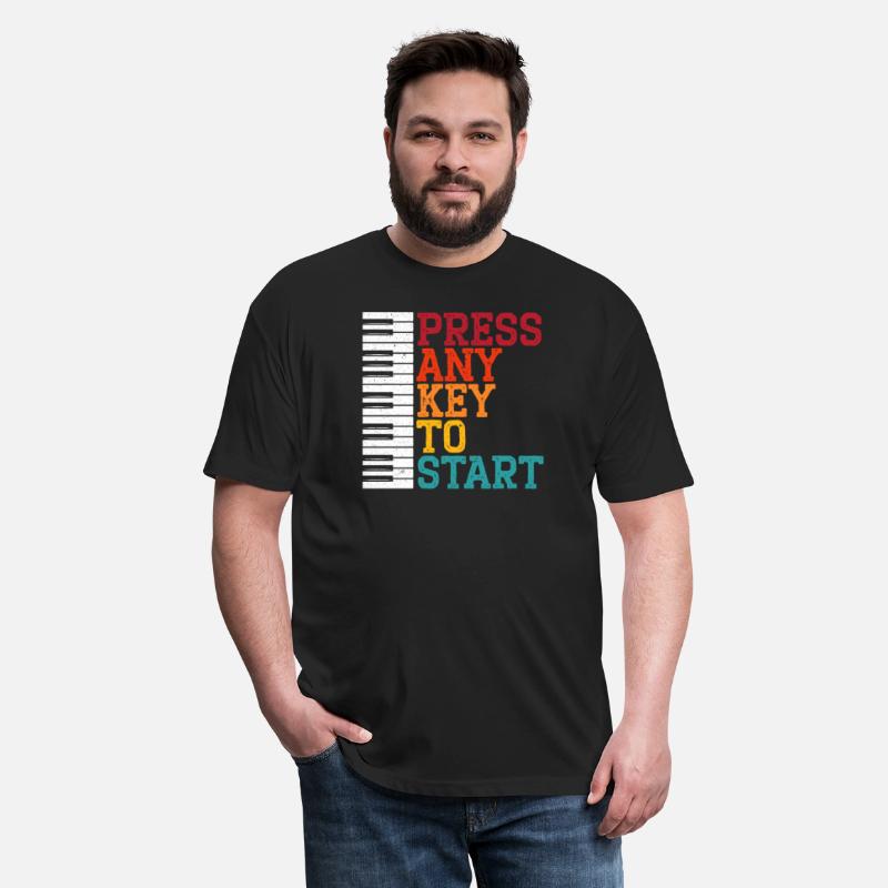 Press Any Key To Start Piano Player Musician Music
