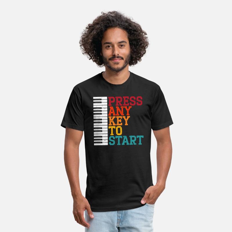 Press Any Key To Start Piano Player Musician Music