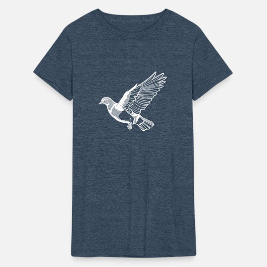 Pretty Flying Pigeon On Wide Wings