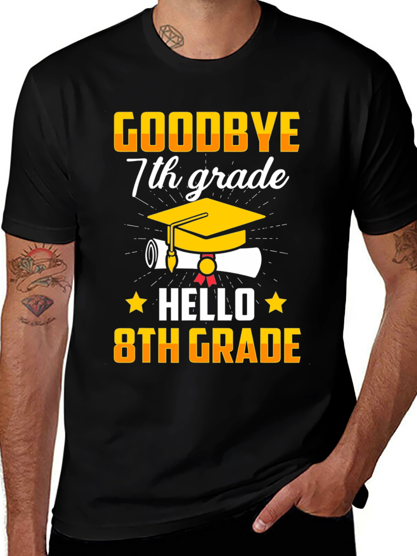 Goodbye 7th Grade Hello 8th Grade Graduation T-Shirt