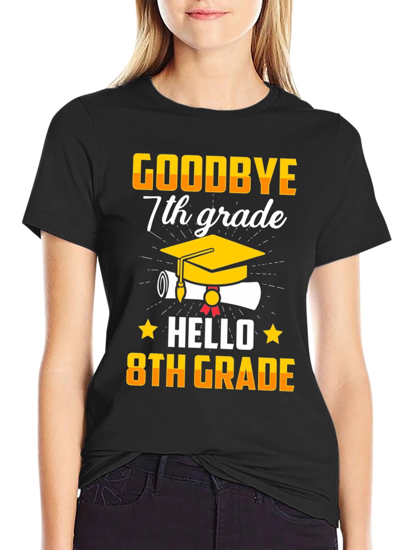 Goodbye 7th Grade Hello 8th Grade Graduation T-Shirt