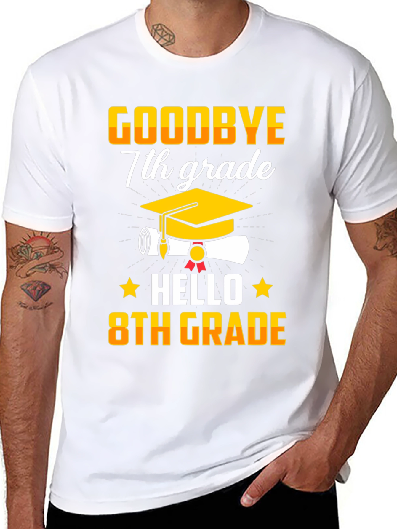 Goodbye 7th Grade Hello 8th Grade Graduation T-Shirt