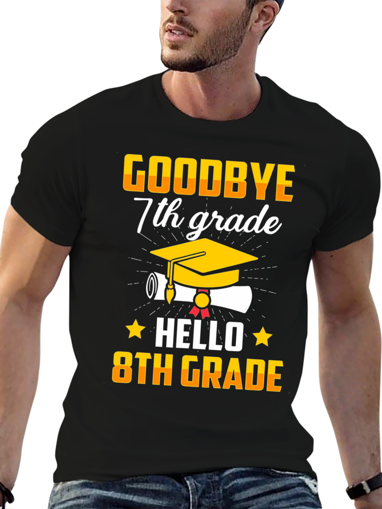 Goodbye 7th Grade Hello 8th Grade Graduation T-Shirt