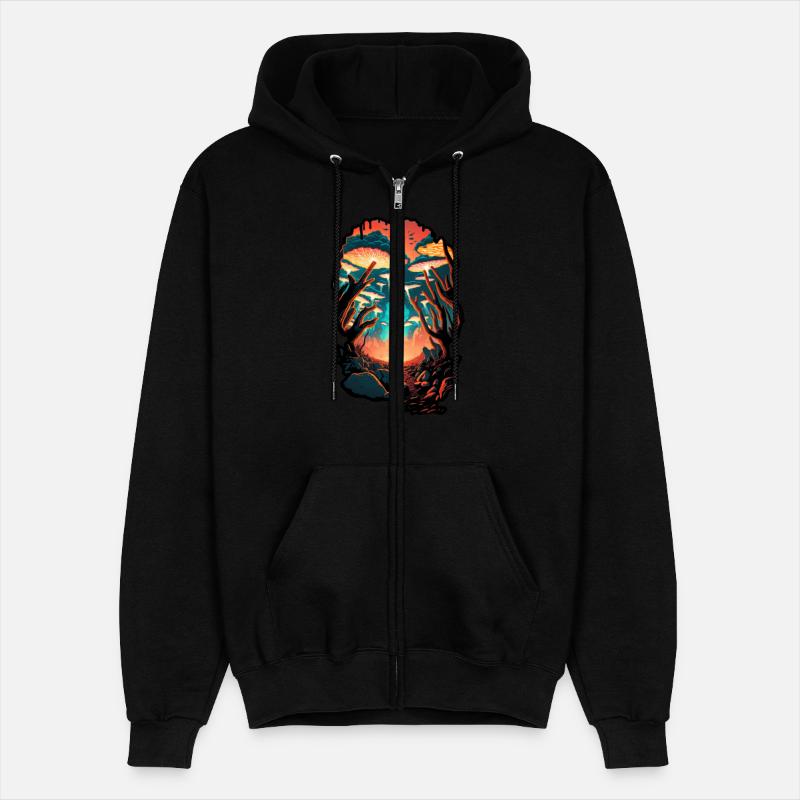 Psychedelic Forest Surreal Wanderer Mushrooms