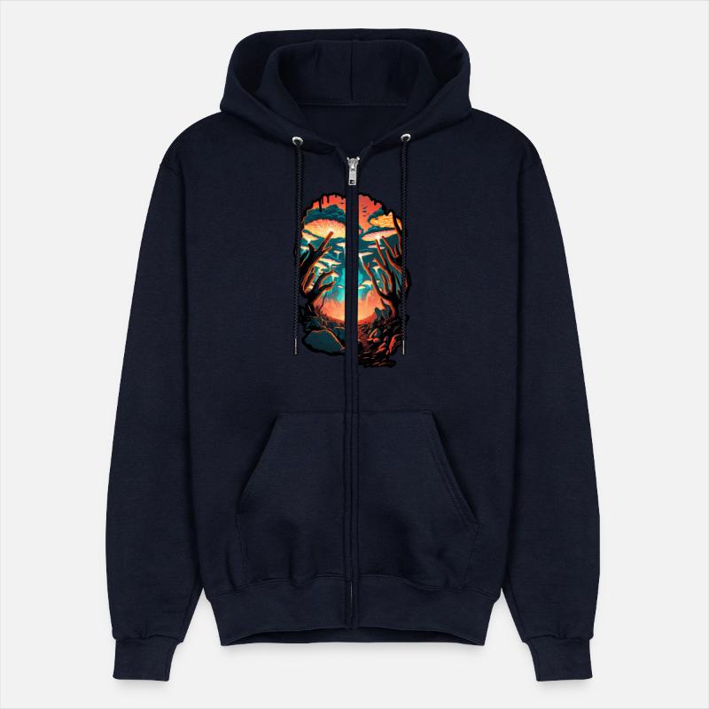 Psychedelic Forest Surreal Wanderer Mushrooms