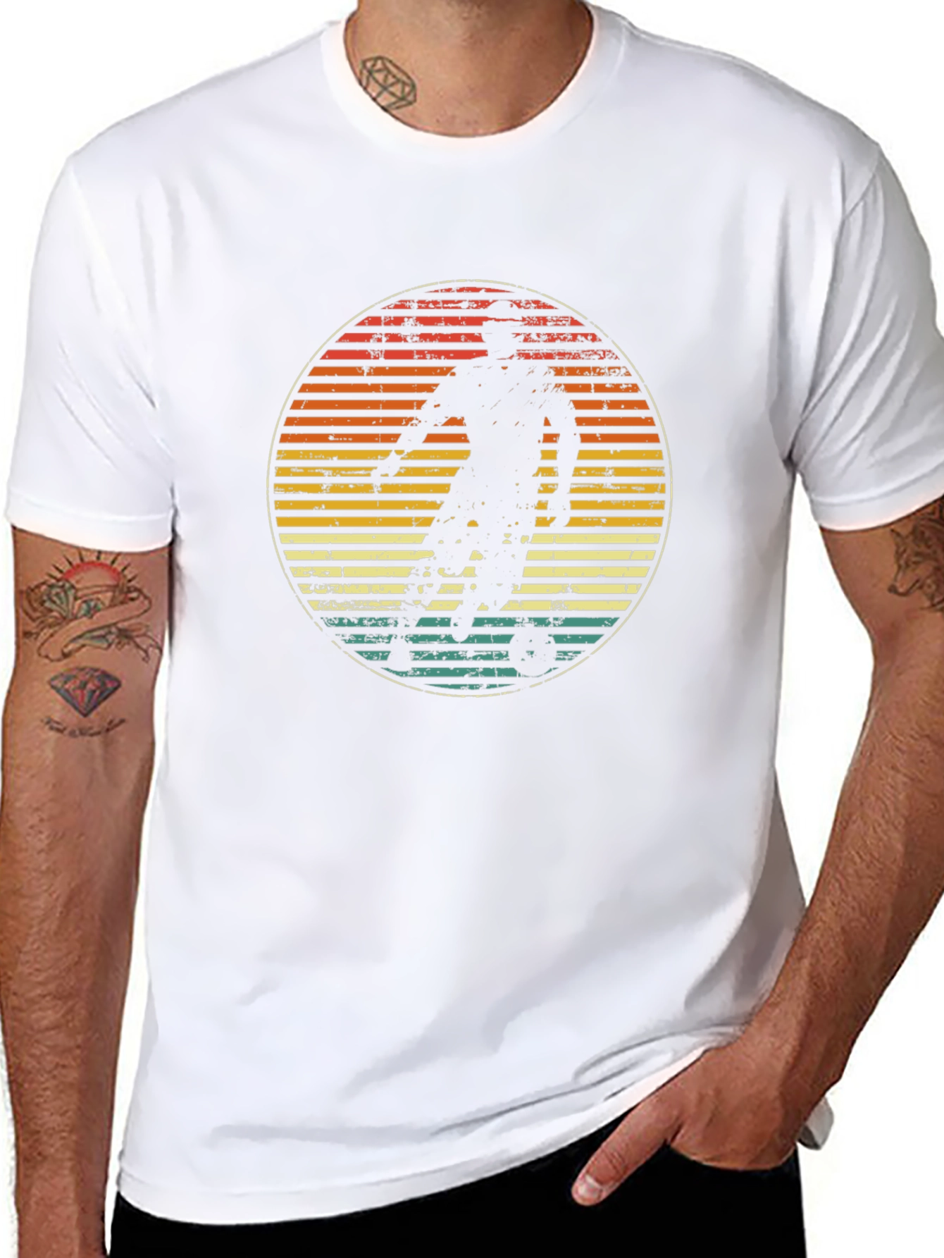 Retro Soccer Player Graphic T-Shirt