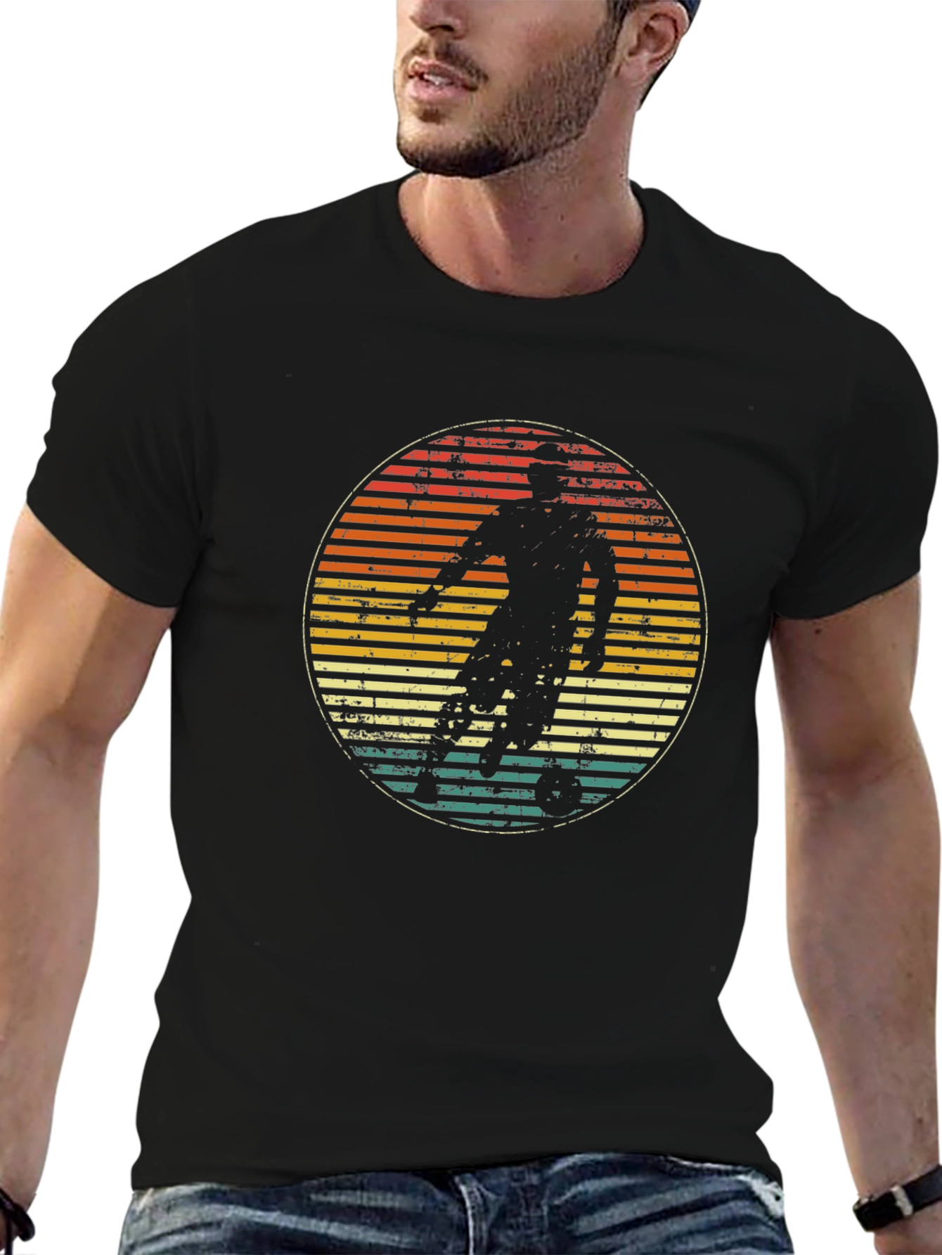 Retro Soccer Player Graphic T-Shirt