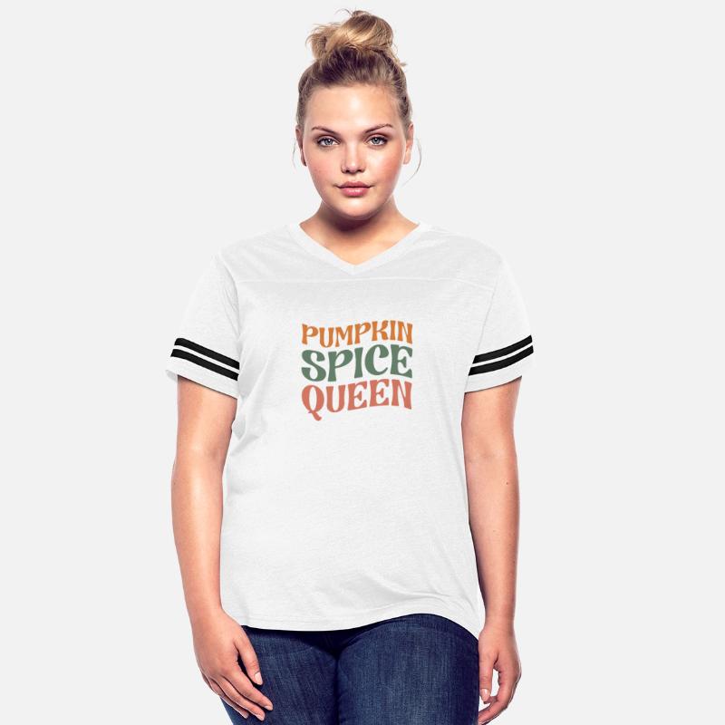 Pumpkin Spice Queen PSL Coffee Lover Retro Fall