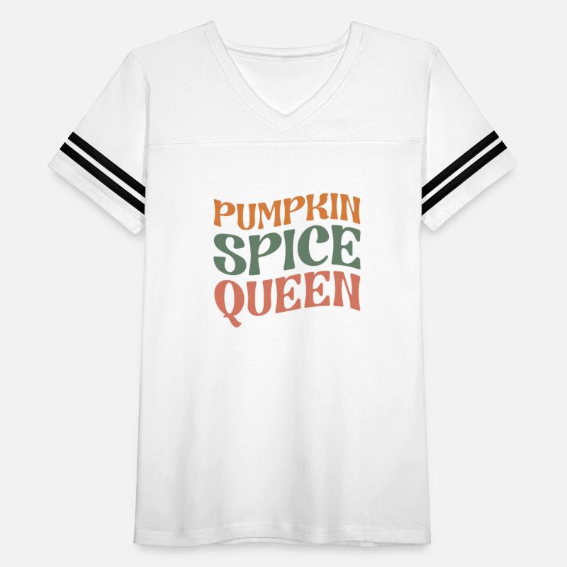 Pumpkin Spice Queen PSL Coffee Lover Retro Fall