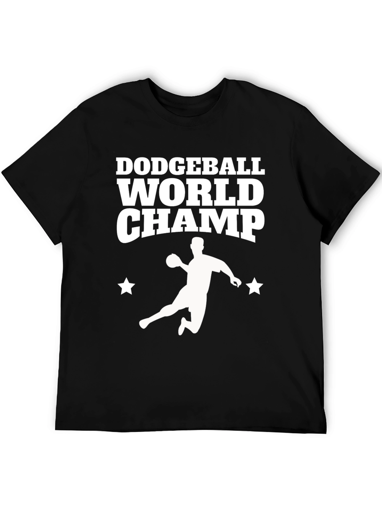 Dodgeball World Champ T-Shirt - Black Cotton Tee