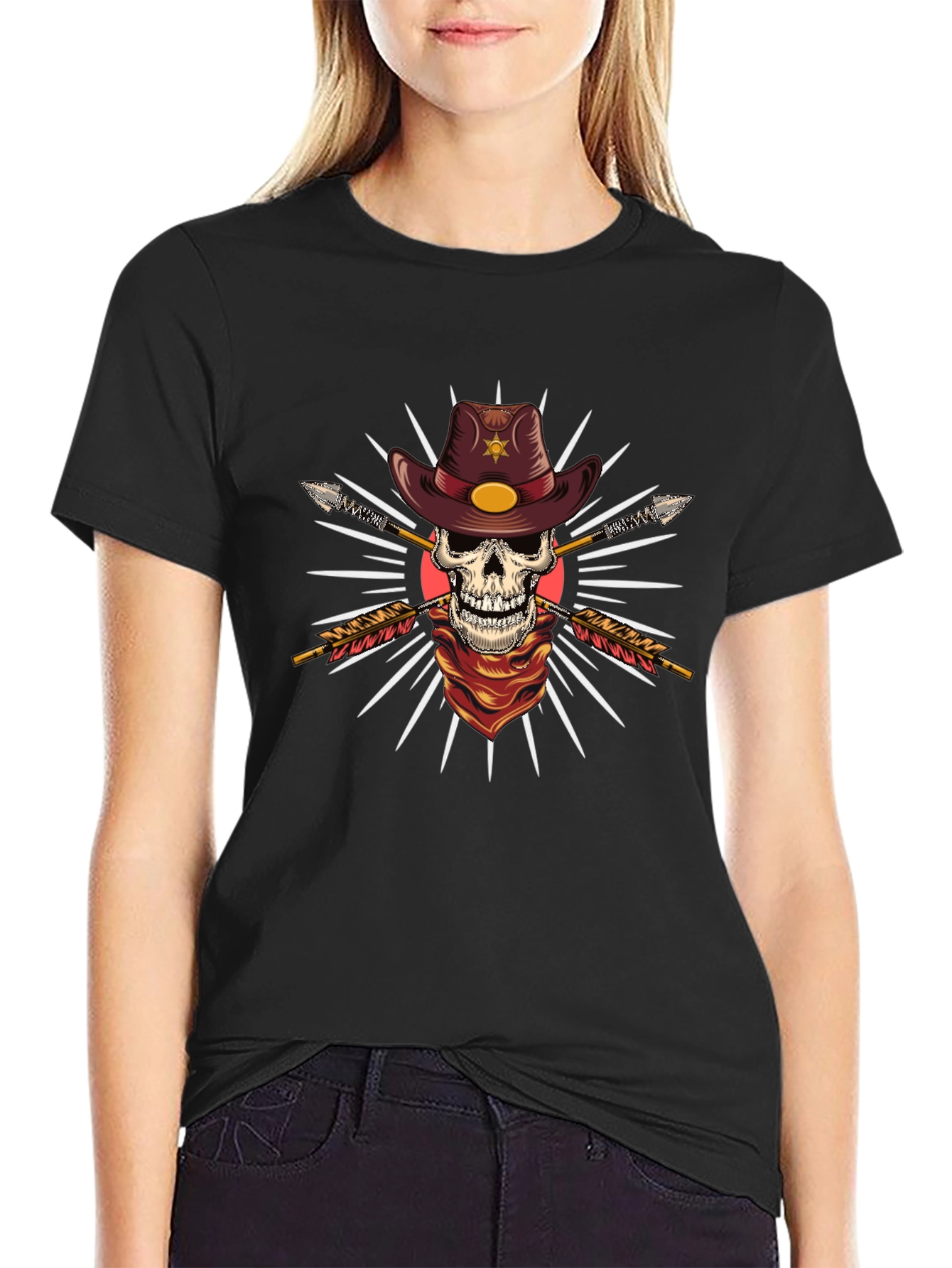 Skull Cowboy T-Shirt - Western Graphic Tee