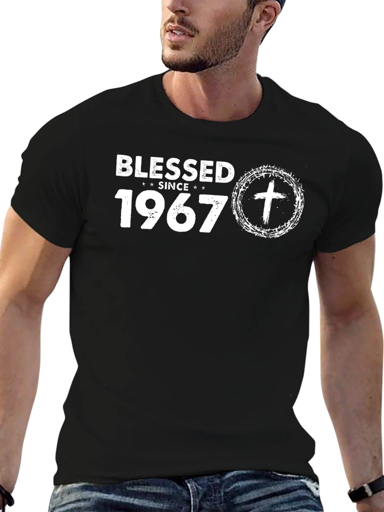 Blessed Since 1967 Graphic Tee - Christian T-Shirt