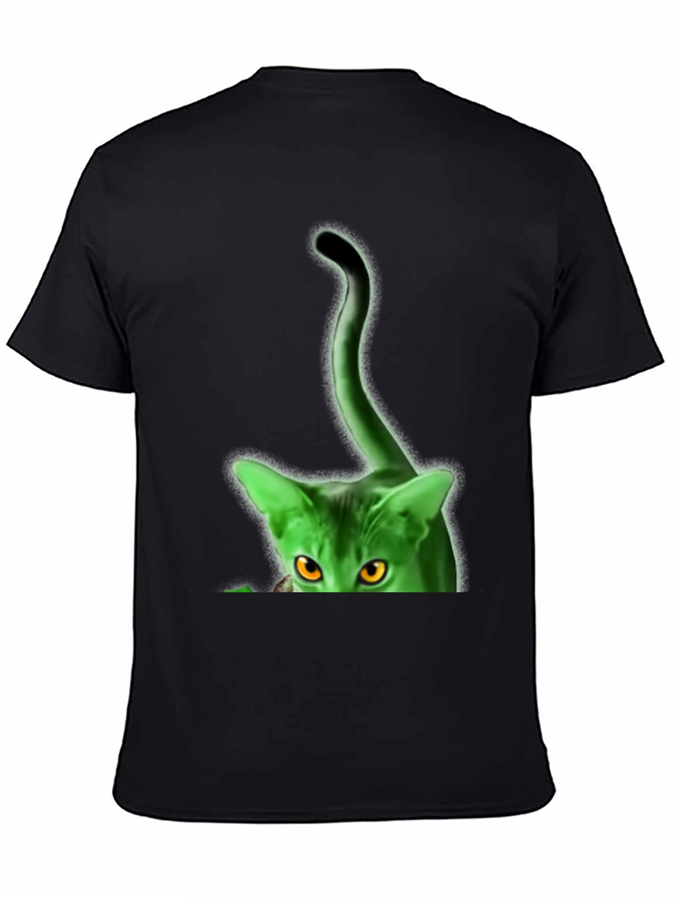 Green Glowing Cat T-Shirt