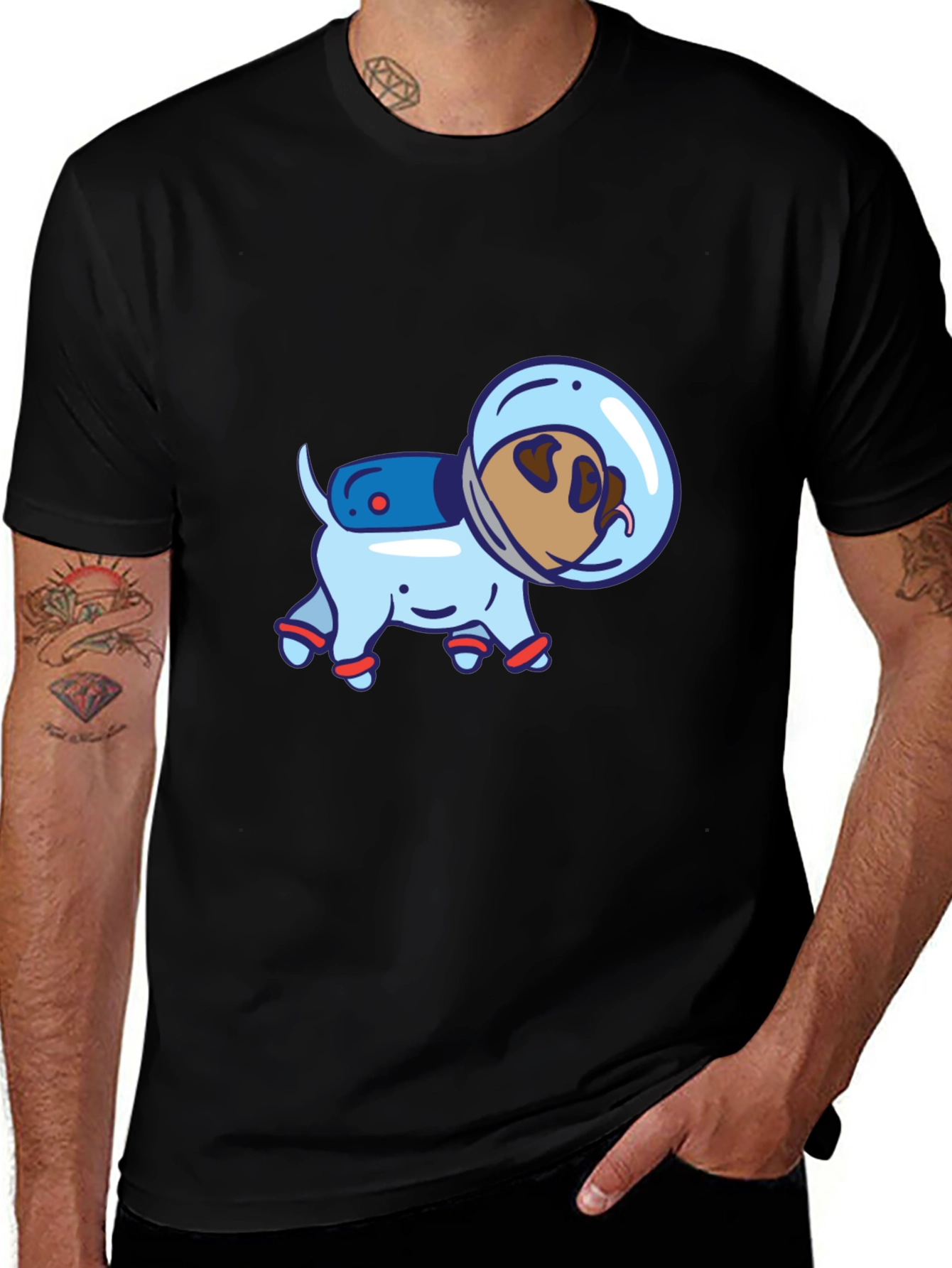Dog Astronaut Graphic T-Shirt