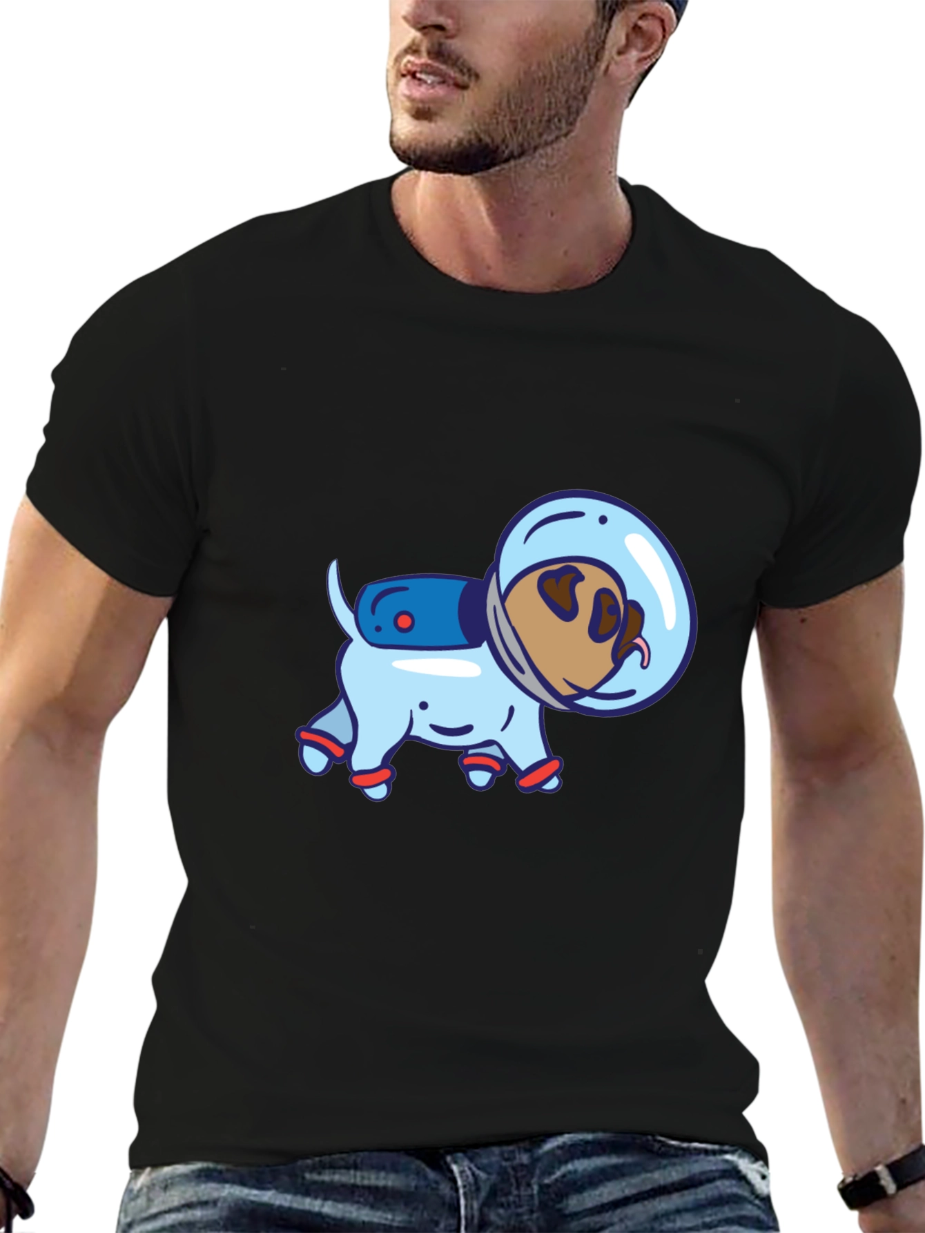 Dog Astronaut Graphic T-Shirt