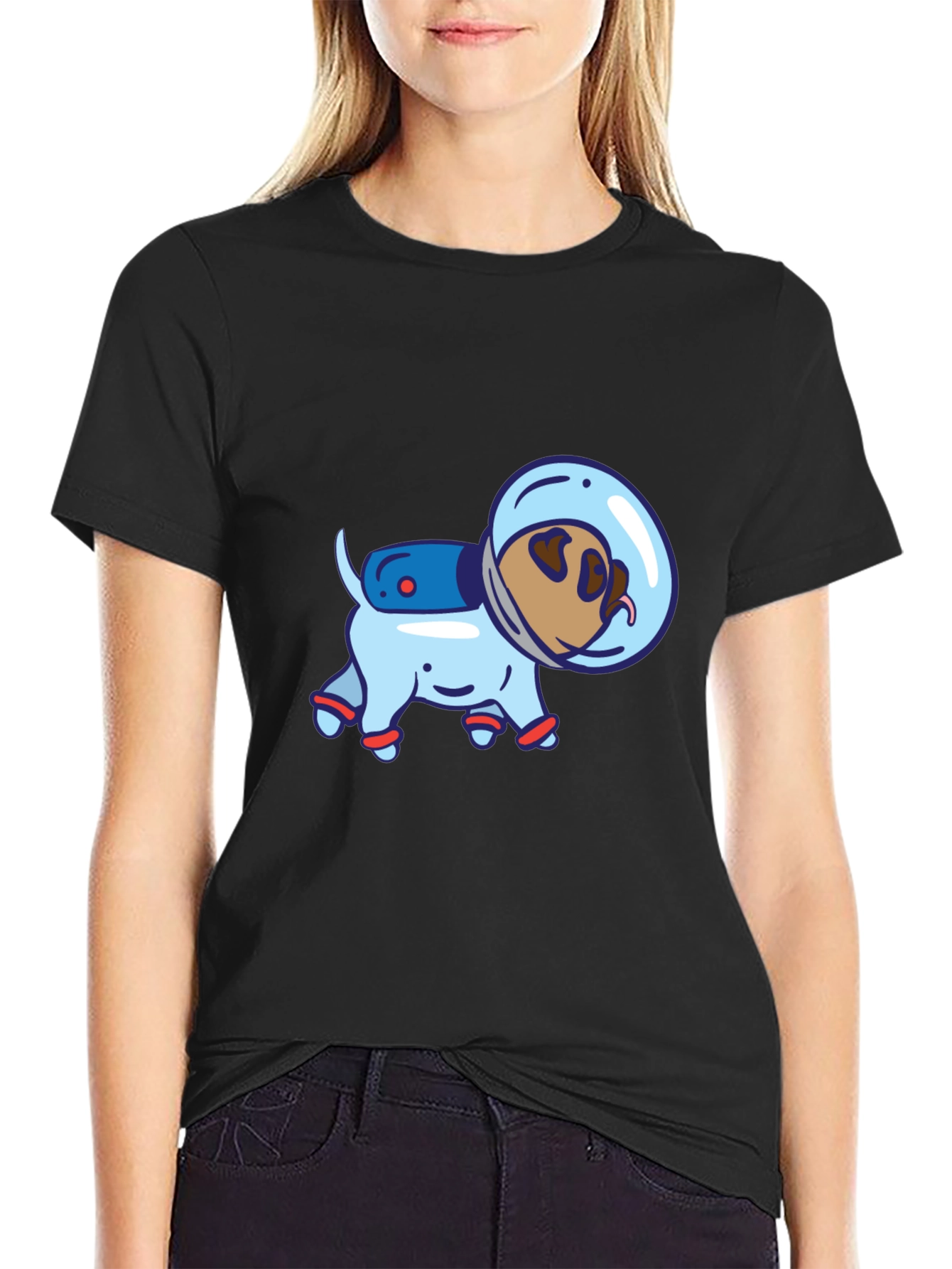 Dog Astronaut Graphic T-Shirt