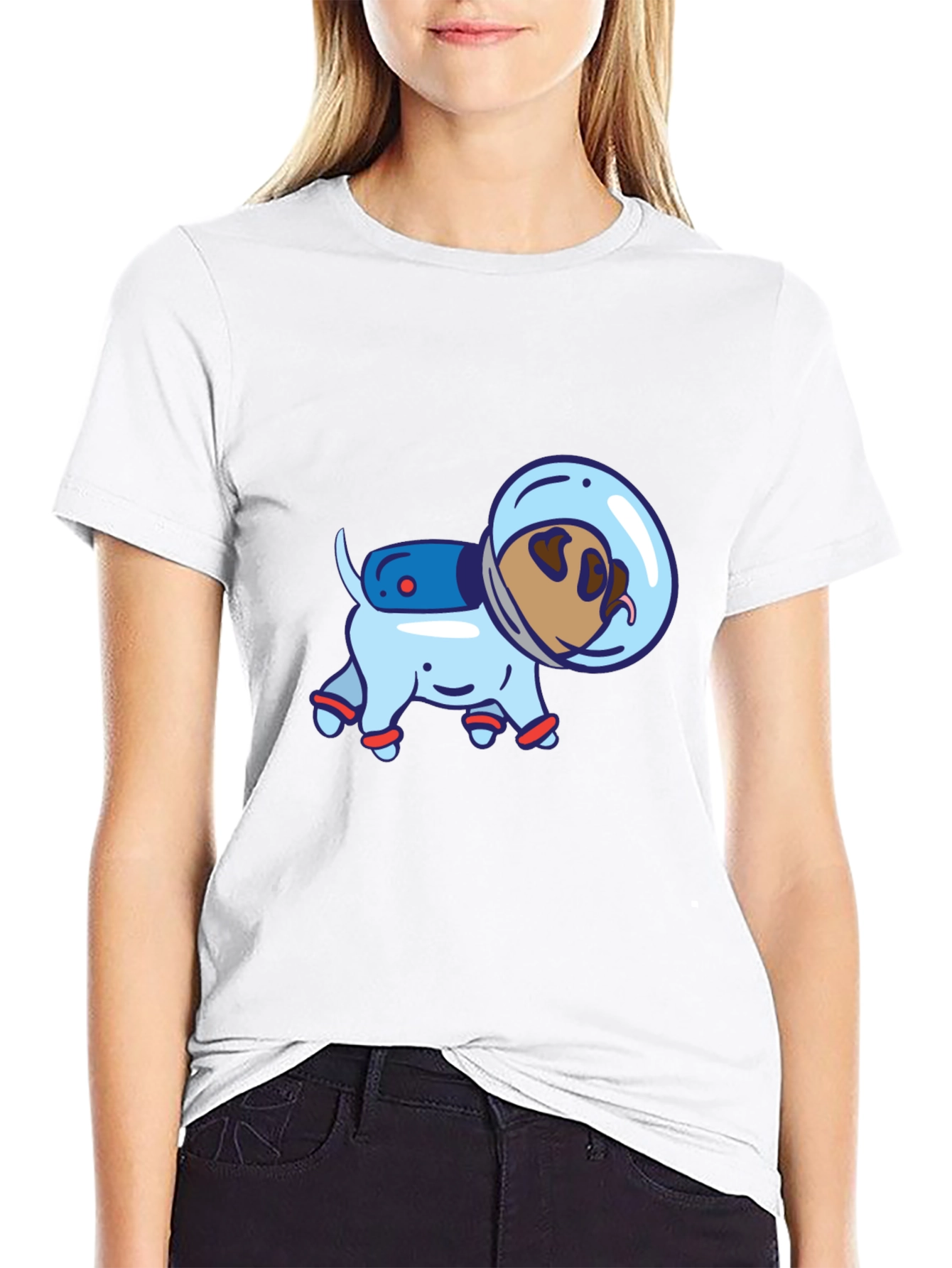 Dog Astronaut Graphic T-Shirt