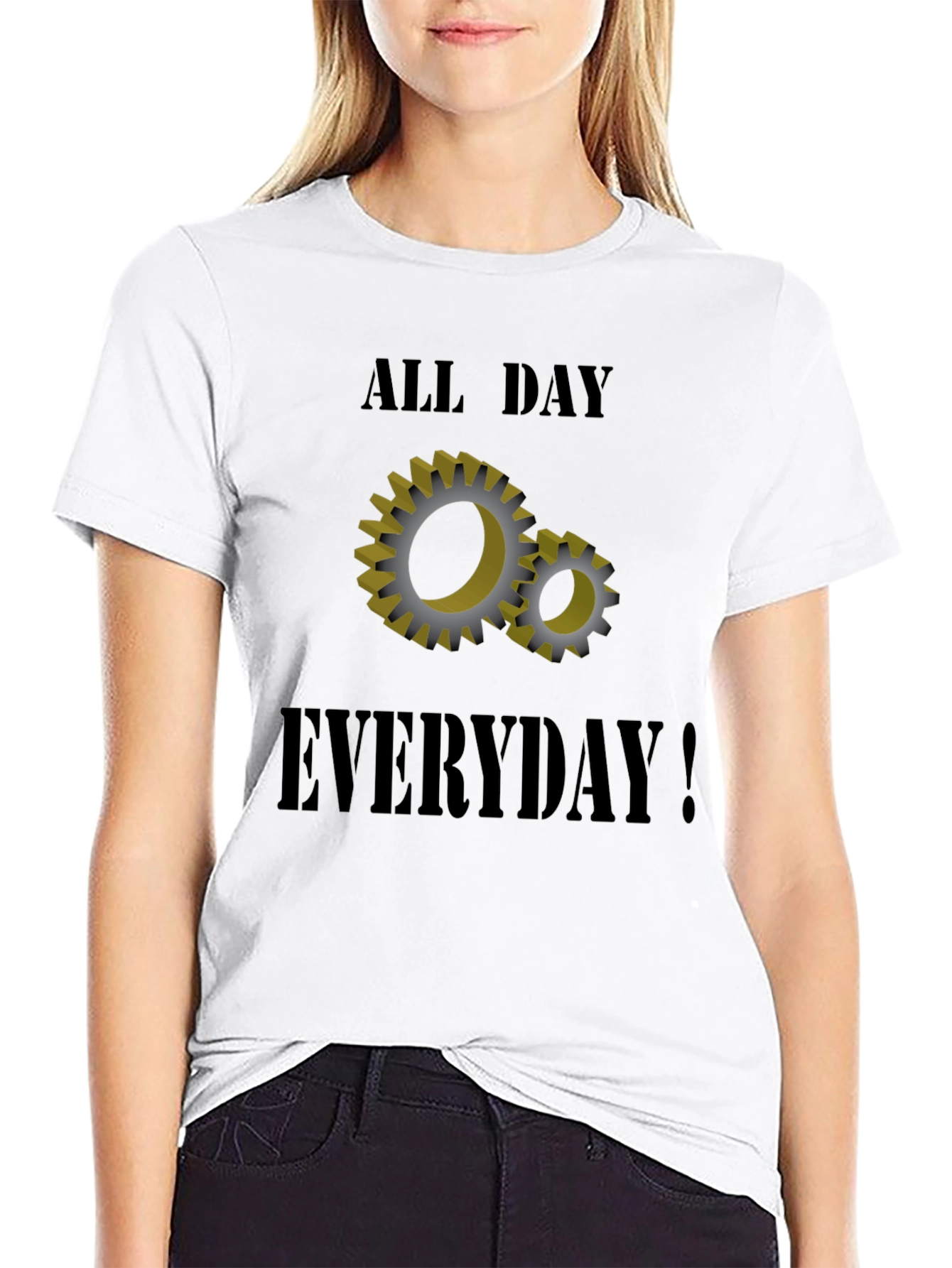 All Day Everyday Gears Graphic T-Shirt