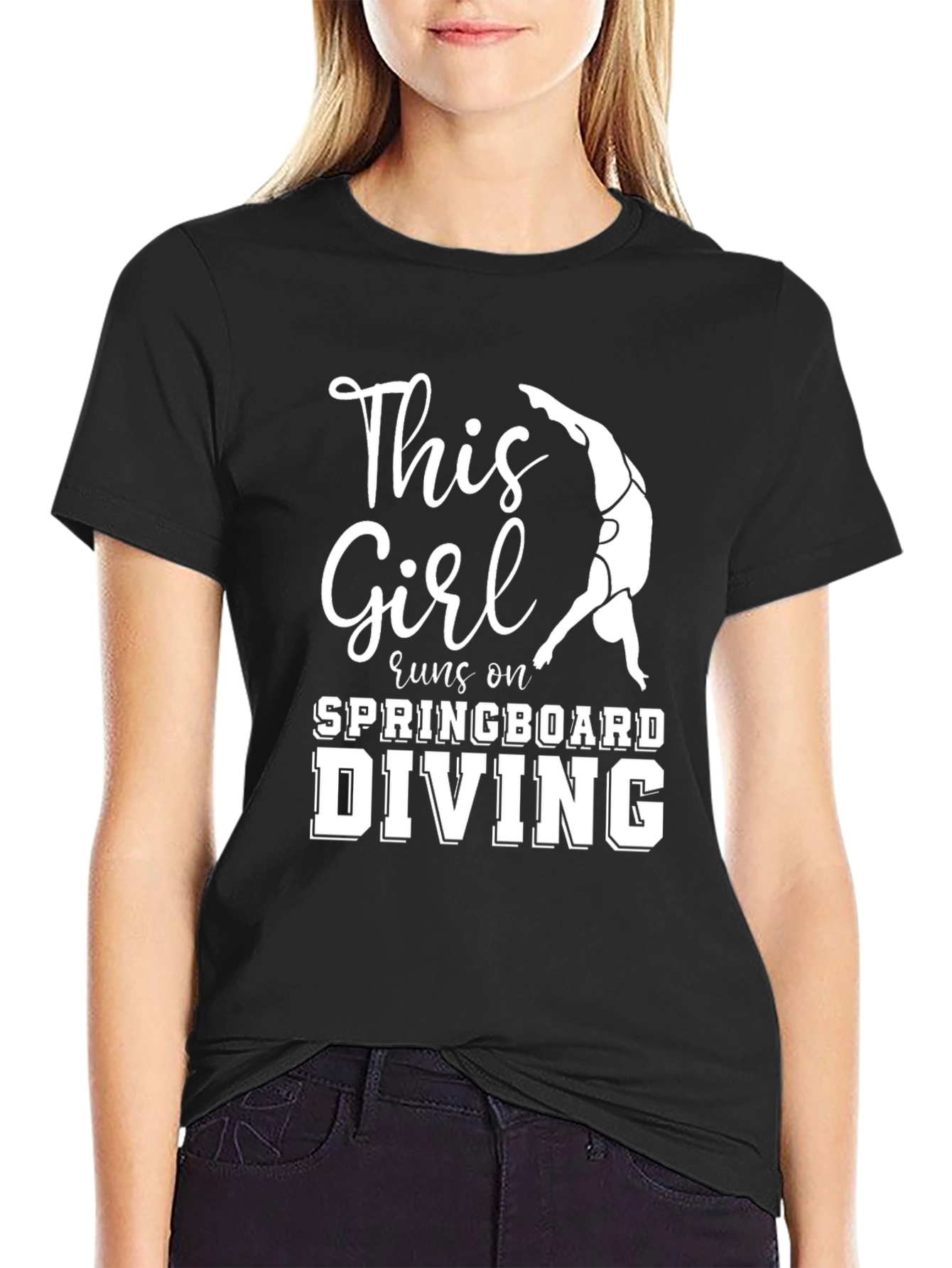 This Girl Runs on Springboard Diving T-Shirt