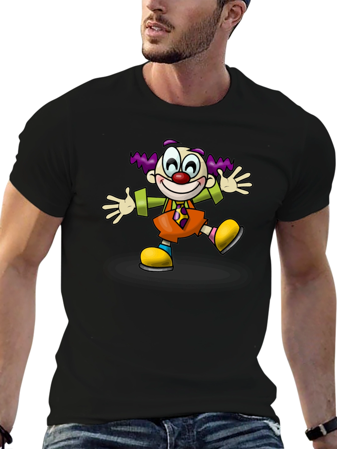 Clown Graphic T-Shirt - Black Cotton Tee