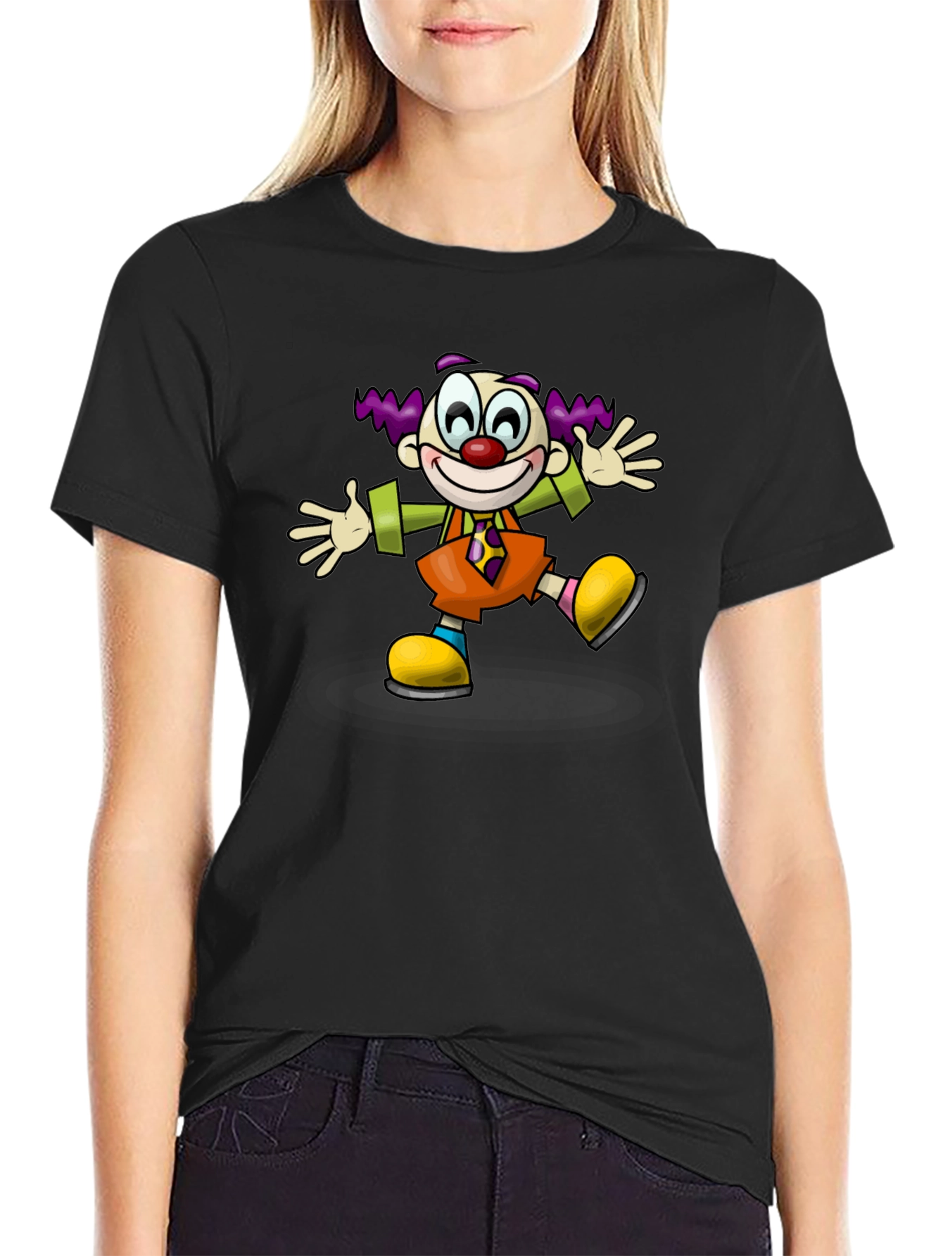 Clown Graphic T-Shirt - Black Cotton Tee