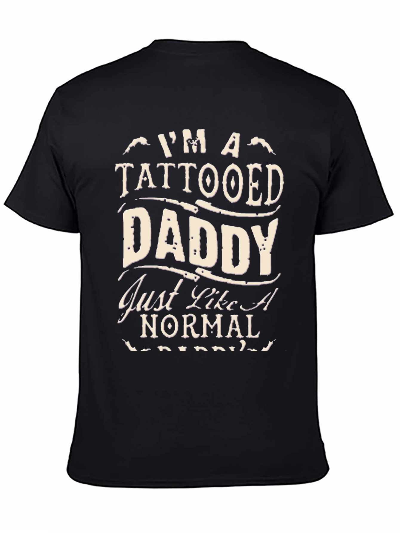 Tattooed Daddy Graphic T-Shirt - Black Cotton Tee