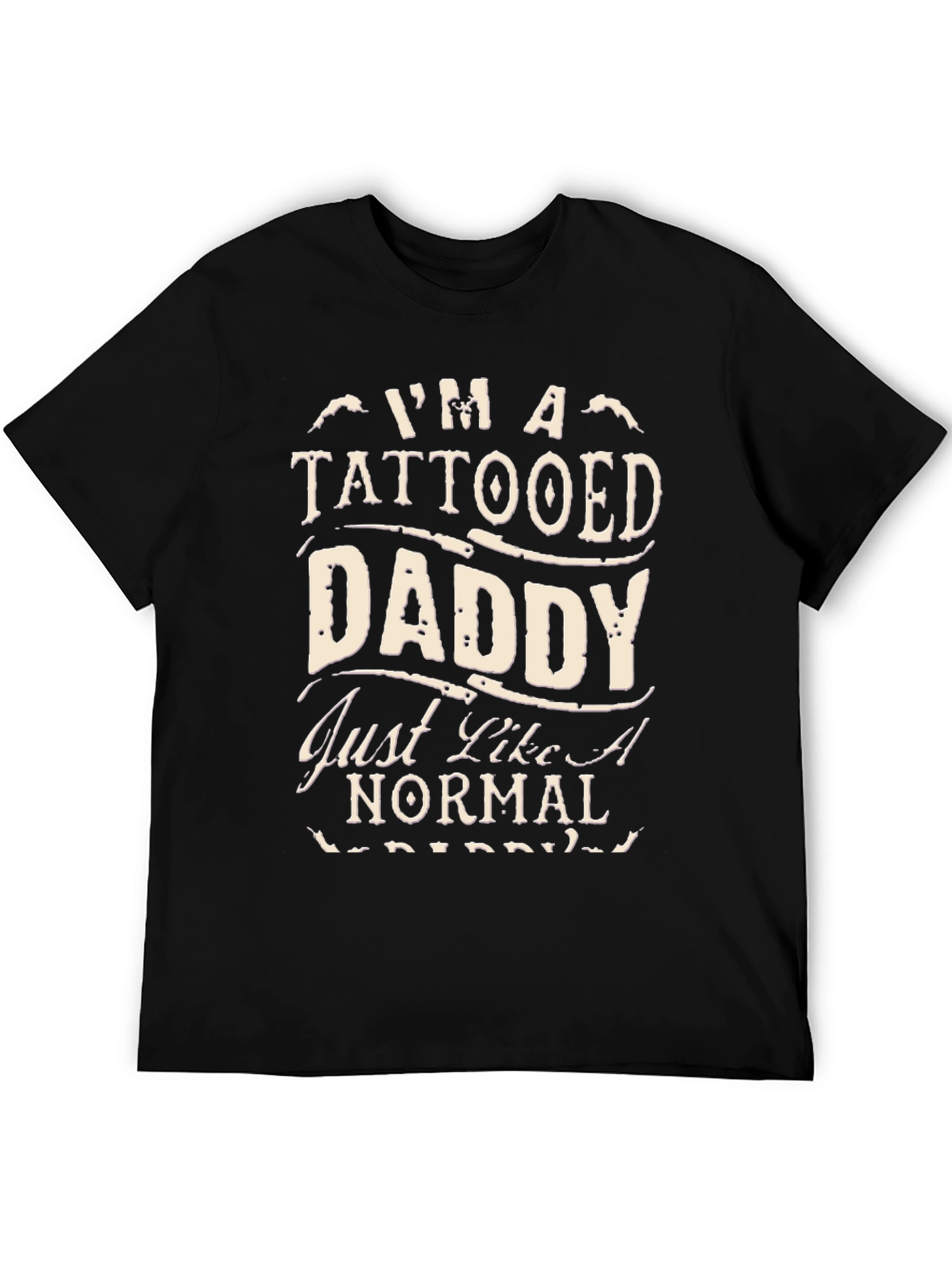Tattooed Daddy Graphic T-Shirt - Black Cotton Tee