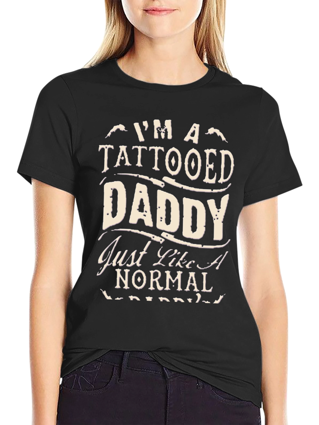 Tattooed Daddy Graphic T-Shirt - Black Cotton Tee