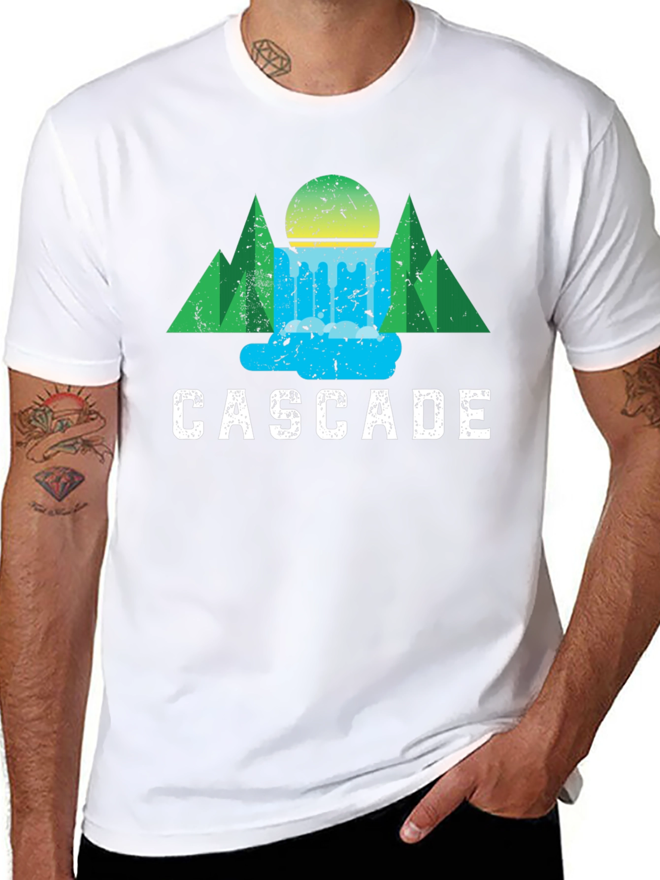 Cascade Graphic Tee - Nature Inspired Design