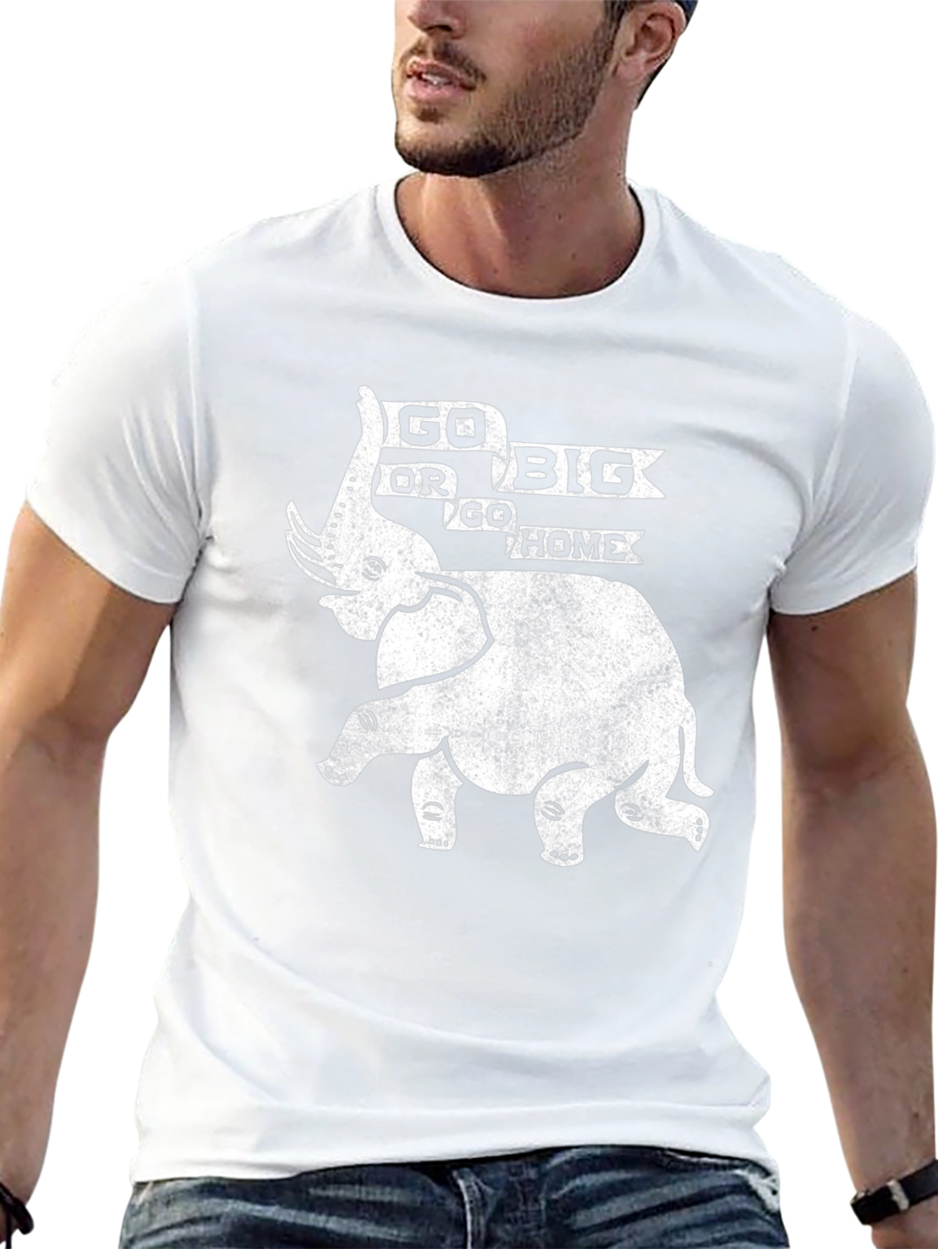 Go Big or Go Home Elephant Graphic Tee