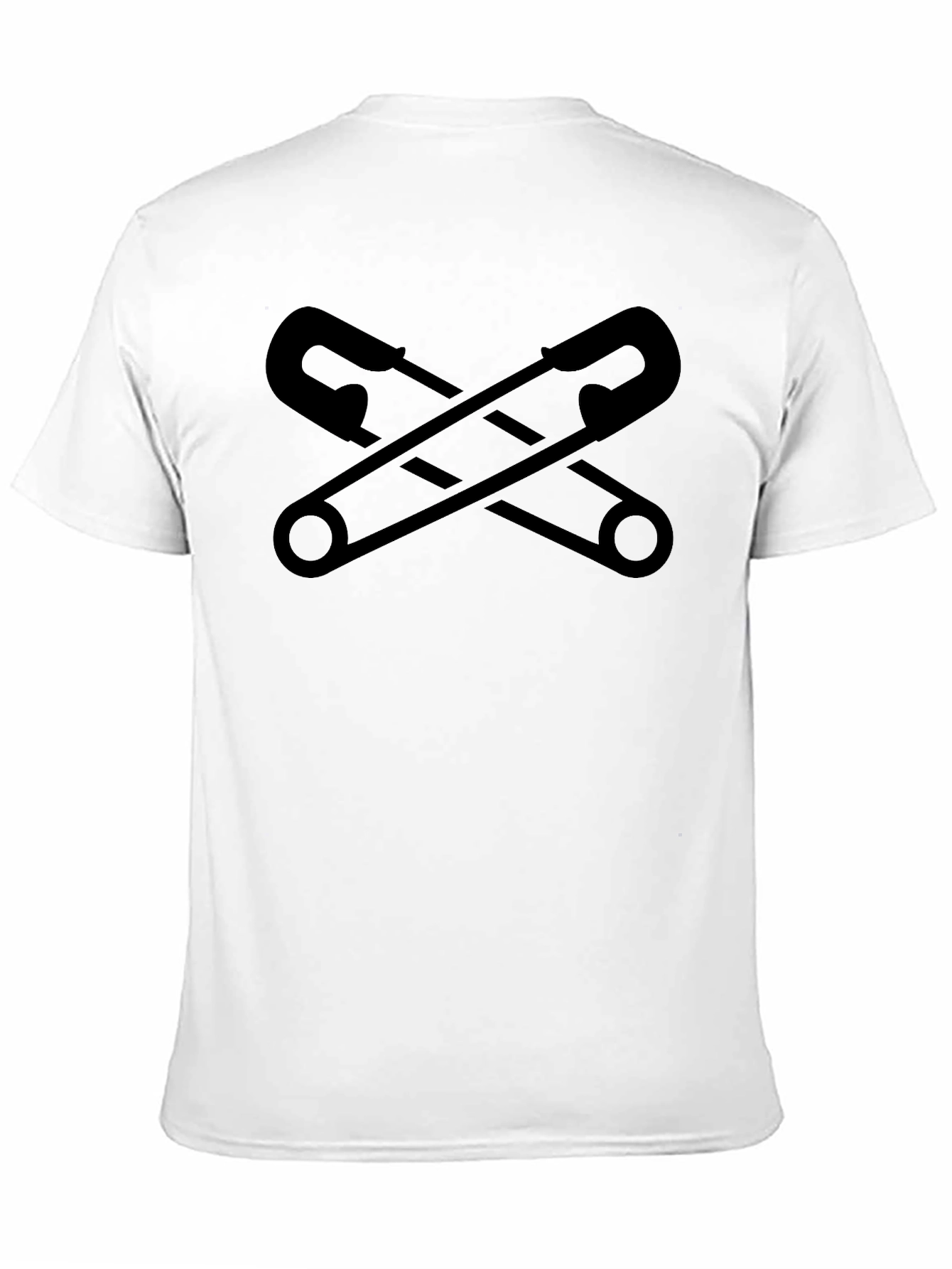 Safety Pins Graphic Black T-Shirt