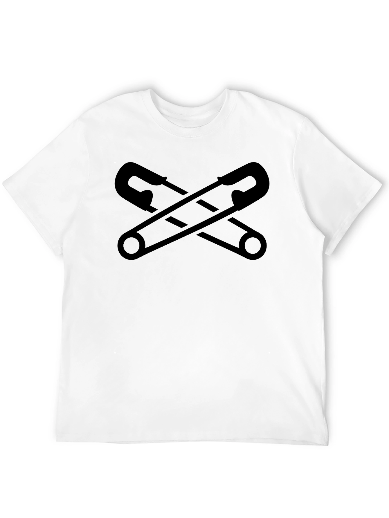 Safety Pins Graphic Black T-Shirt
