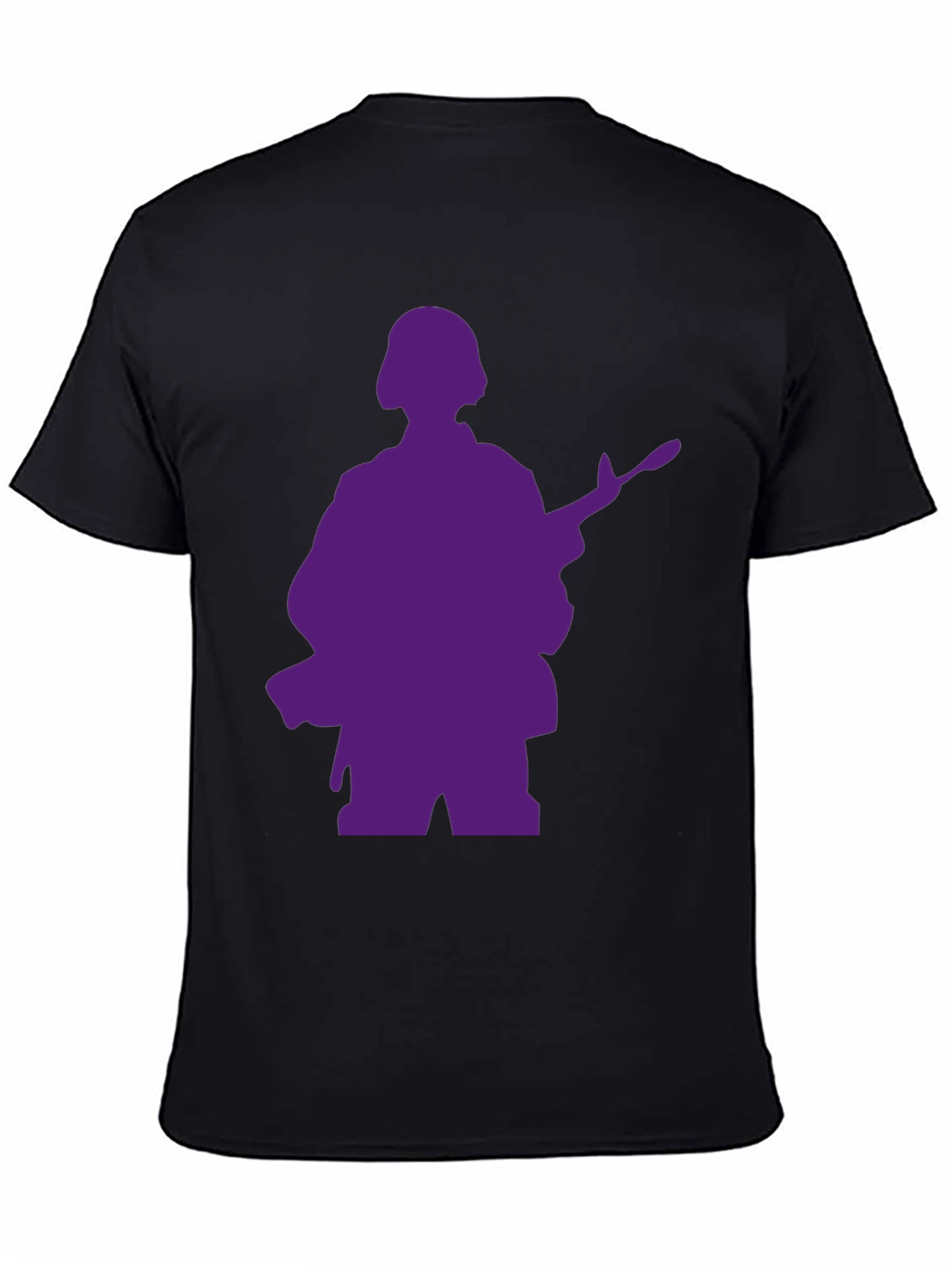 Purple Soldier Graphic Black T-Shirt