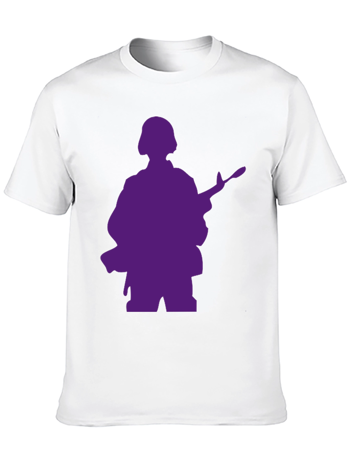 Purple Soldier Graphic Black T-Shirt