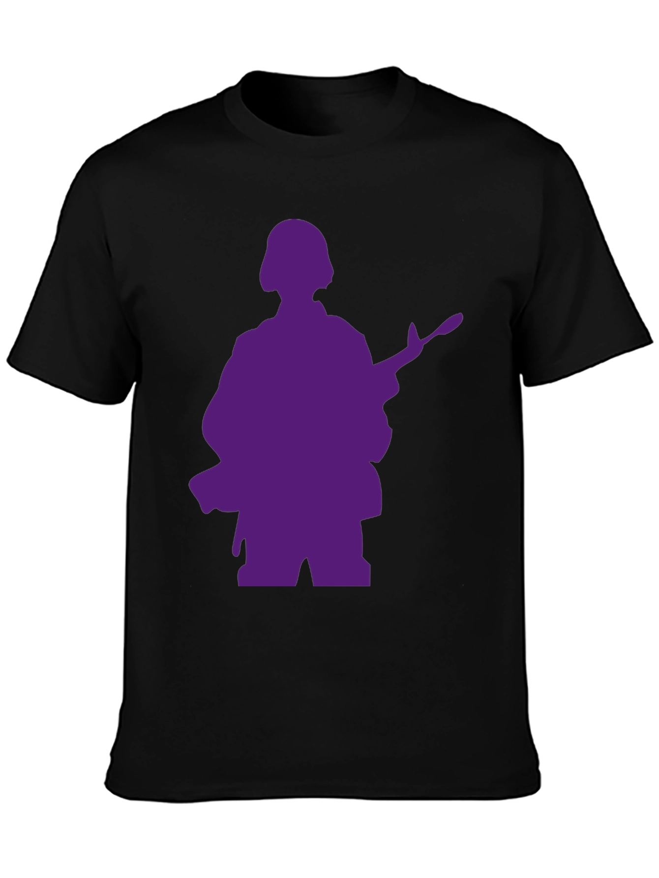 Purple Soldier Graphic Black T-Shirt